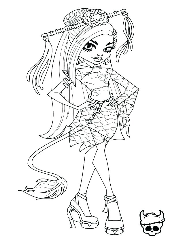 590x834 Monster High Coloring Pages To Print Wig For Kids Monster High