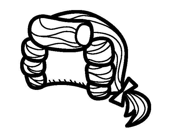 600x470 Wig Coloring Page