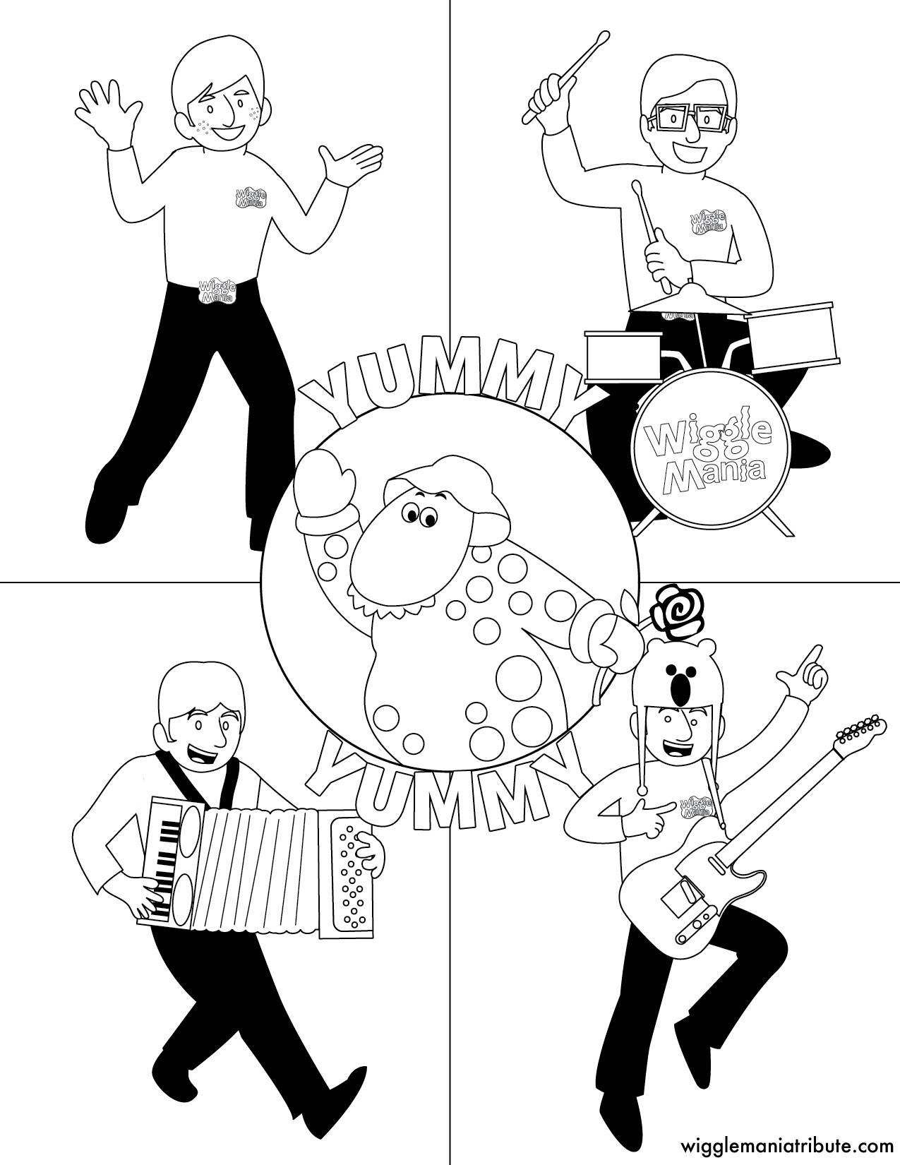 1275x1650 Wiggles Coloring Pages Wagashiya