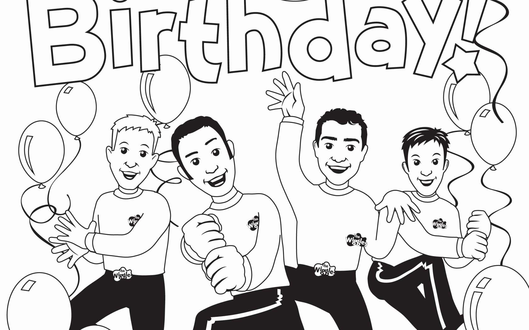 1680x1050 Wiggles Coloring Pages To Print Gallery Wiggles Coloring Pages