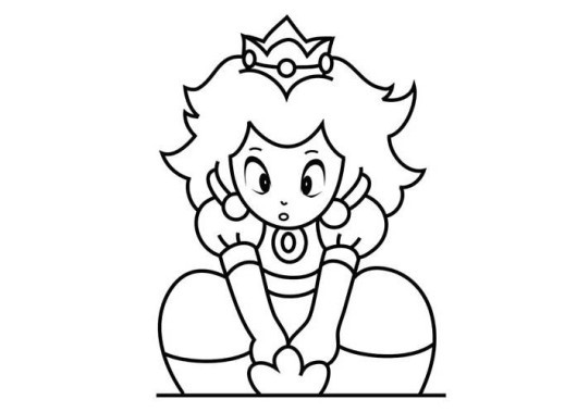 530x379 Baby Princess Peach Mario Kart Wii Coloring Pages Bebo Pandco