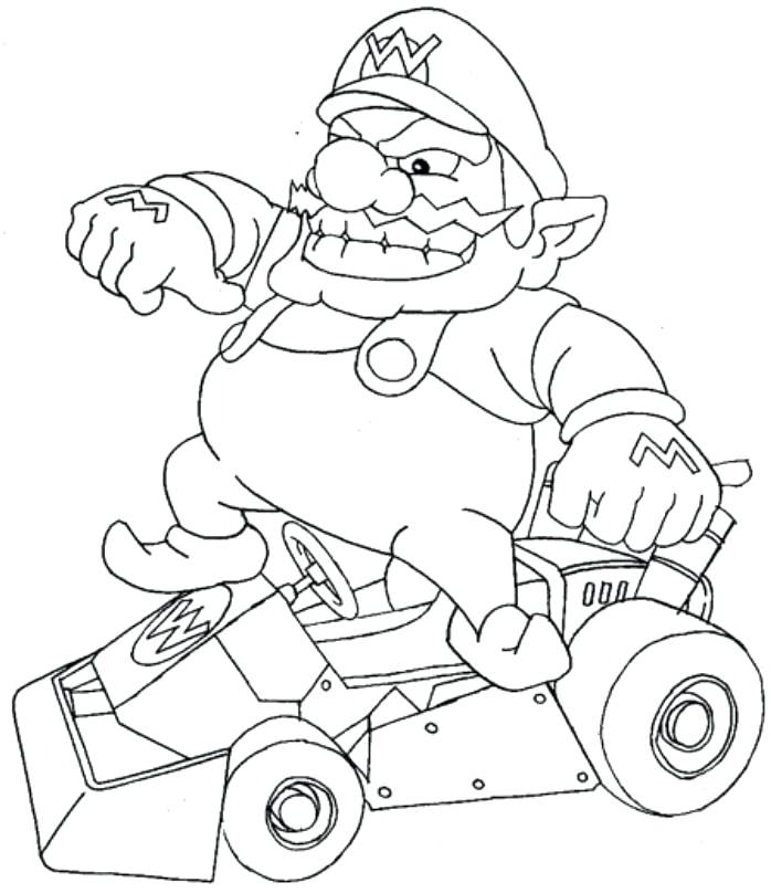 698x808 Mario Kart Wii Coloring Pages Mario Kart Wii Coloring Pages