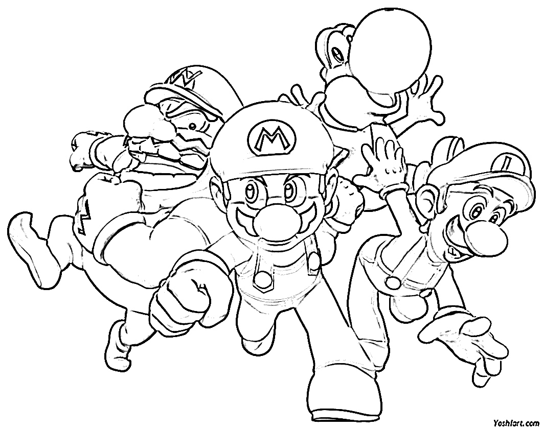 1062x842 Mario Kart Wii Coloring Pages Qlyview Com Mesmerizing