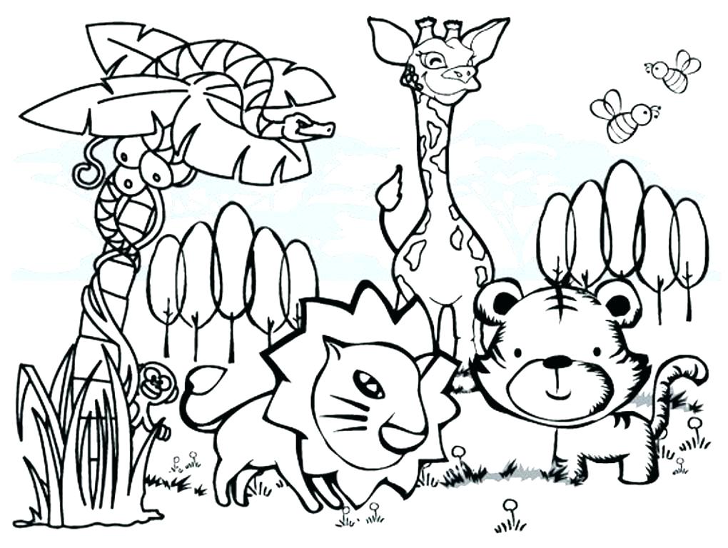 1020x768 Wildlife Animals Colouring Pages Wild Animals Coloring Pages Wild
