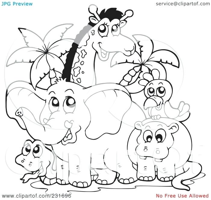 700x663 Wild Animals Coloring Pages Pdf