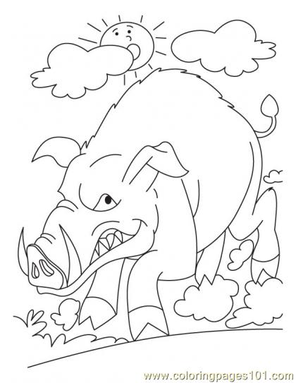 420x543 Wild Boar Coloring Page3 Coloring Page