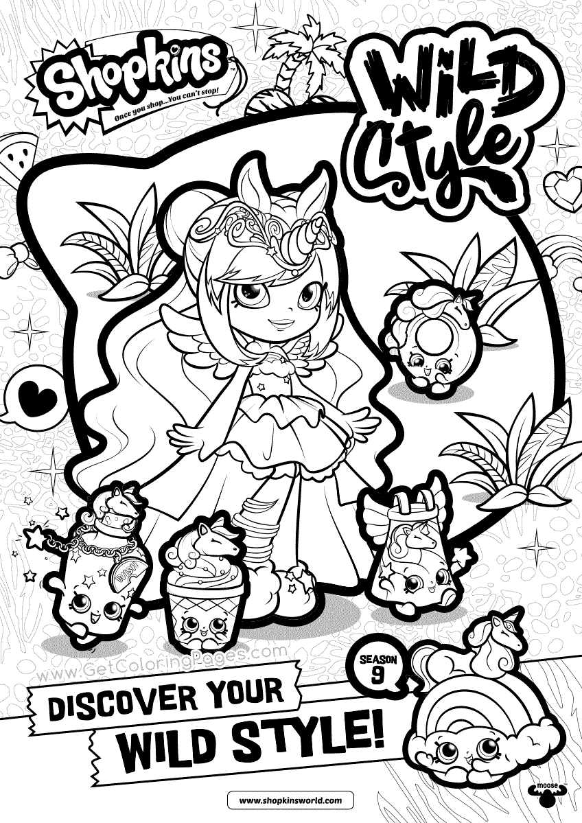 848x1199 Shopkins Wild Style Coloring Pages