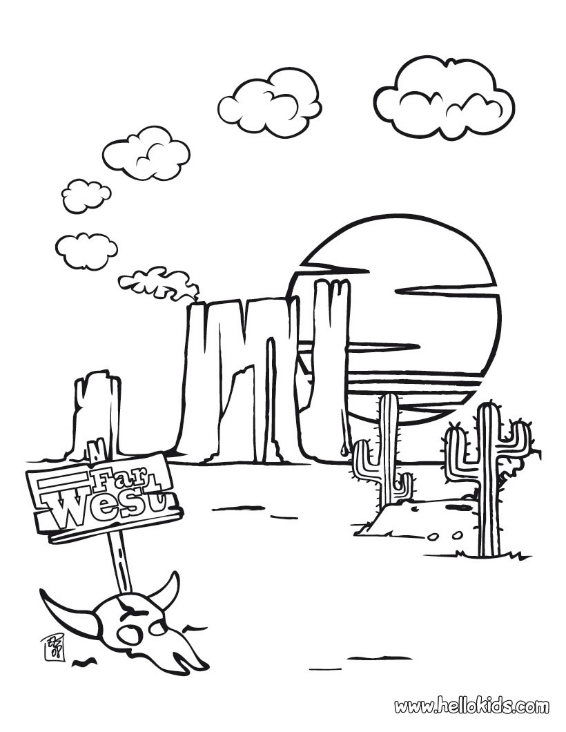 820x1060 Wild West Coloring Pages