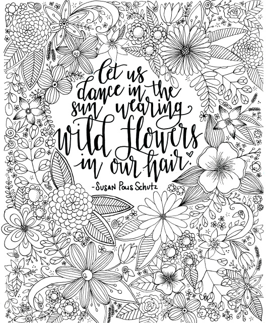 530x640 Wild Flowers Coloring Pages 2802668
