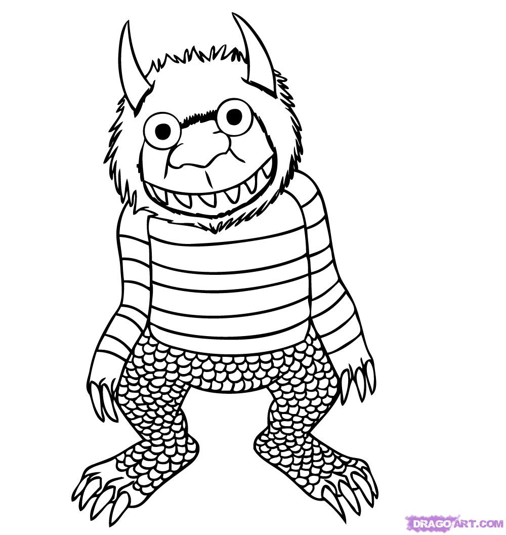 1000x1057 Where The Wild Things Are Coloring Pages