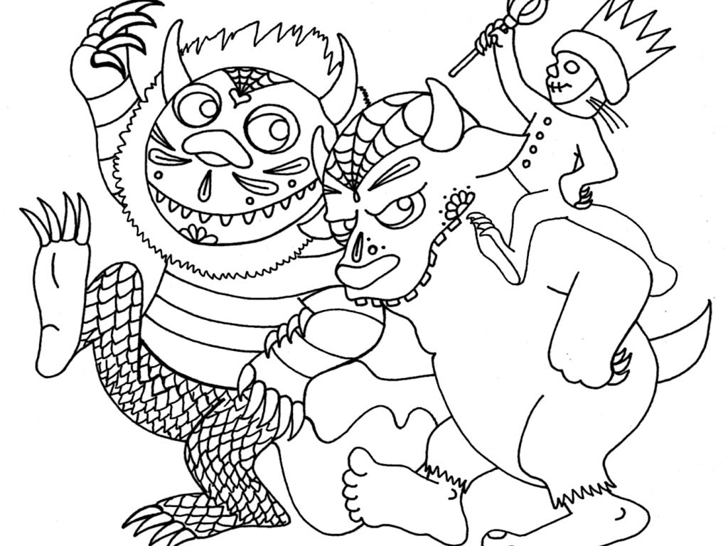 1024x768 Where The Wild Things Are Coloring Pages