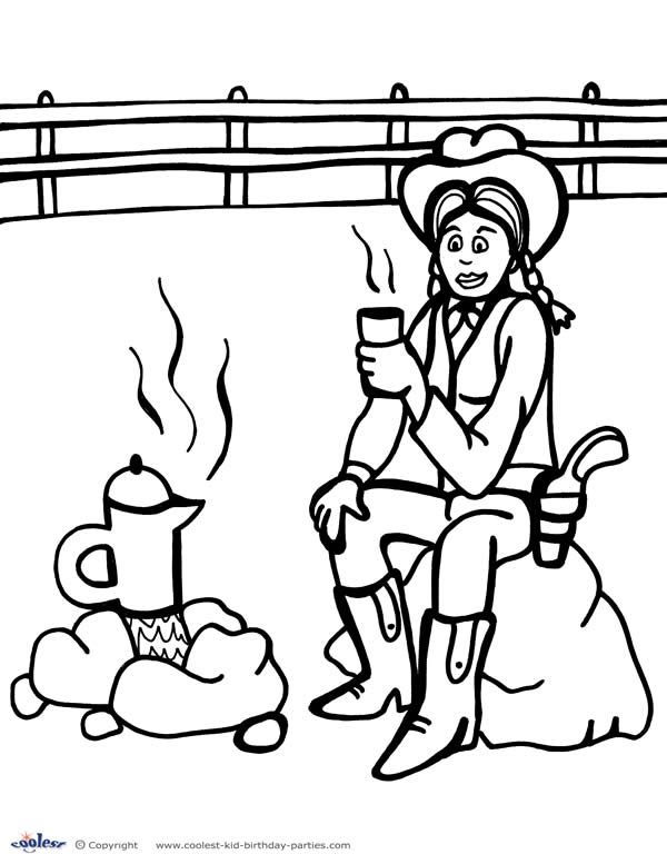 600x777 Printable Wild West Coloring Page 5