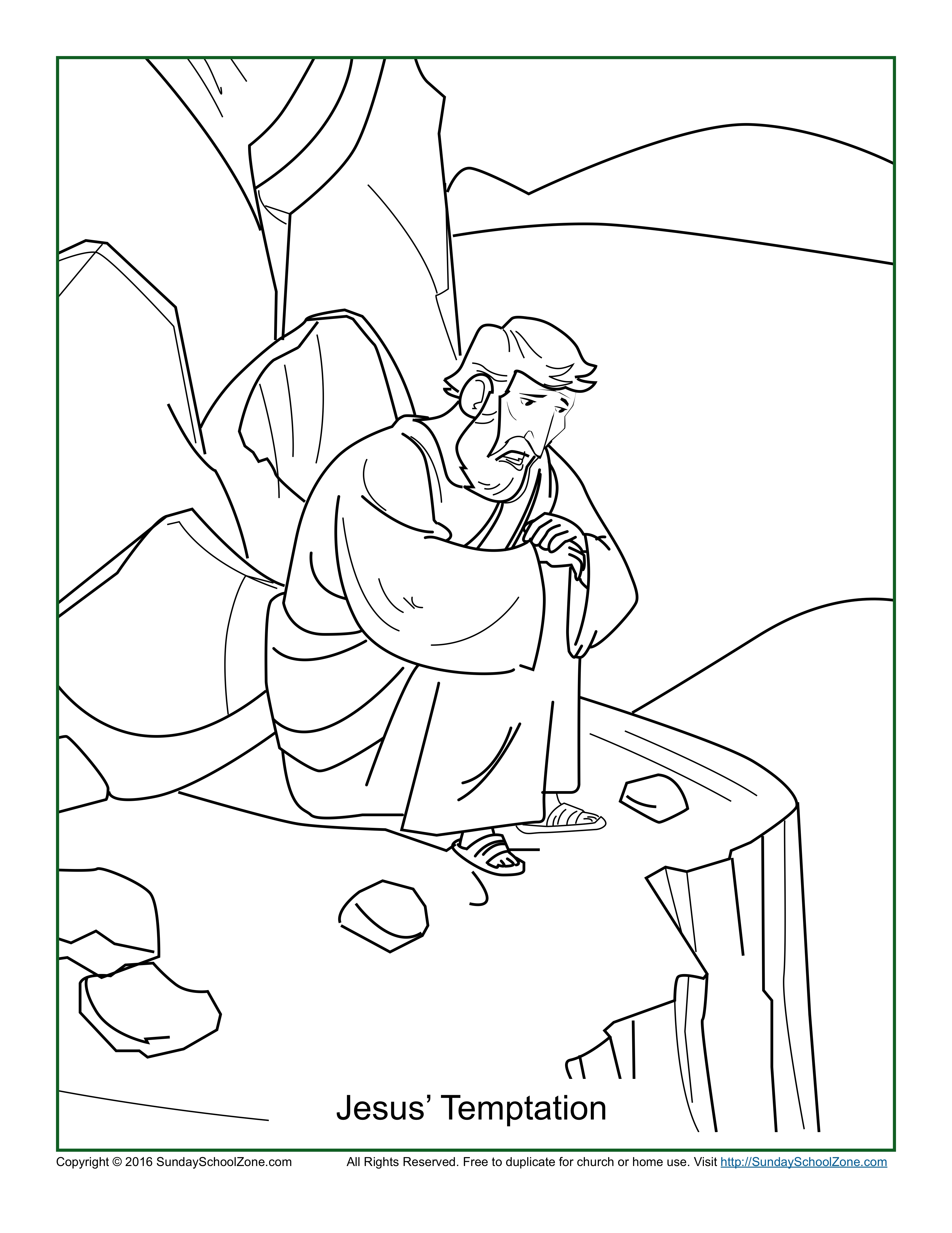 3400x4400 Jesus Tempted In The Wilderness Coloring Pages Gallery Coloring