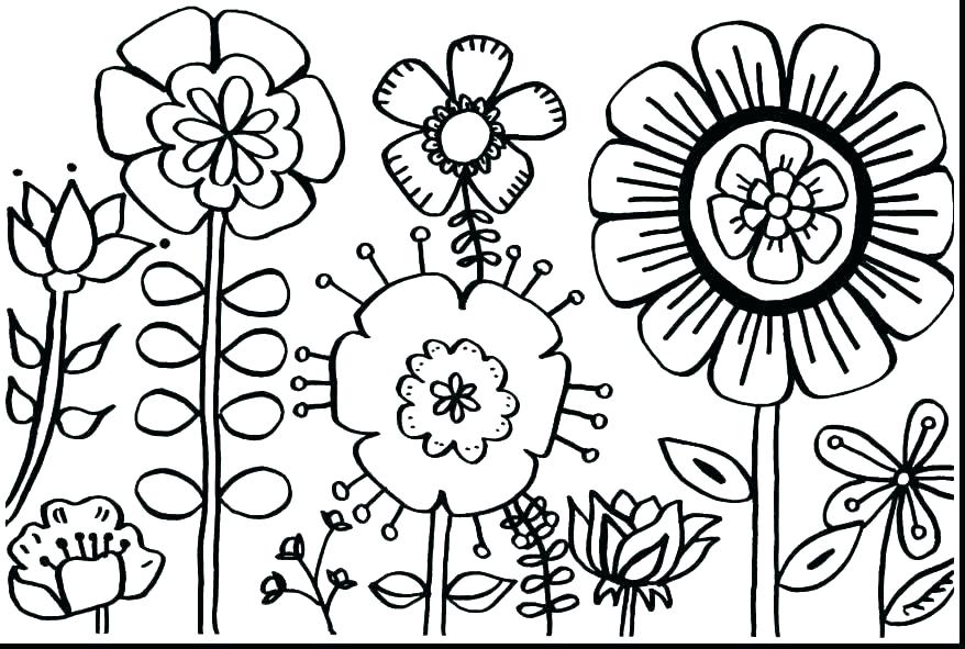878x591 Wildflower Coloring Pages Wildflower Coloring Book Pages Here Are