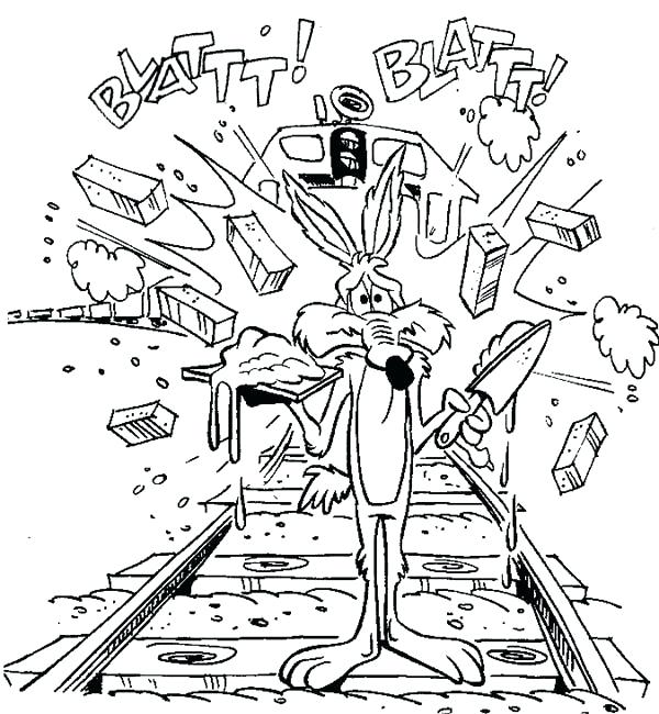 600x650 Wile E Coyote Coloring Pages Wile E Coyote Fail Chasing Roadrunner