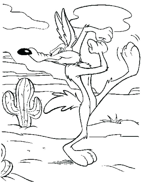 600x773 Coyote Coloring Pages