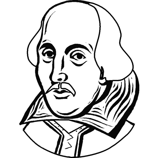 600x600 Coloring Portrait Of William Shakespeare Picture Shakespear