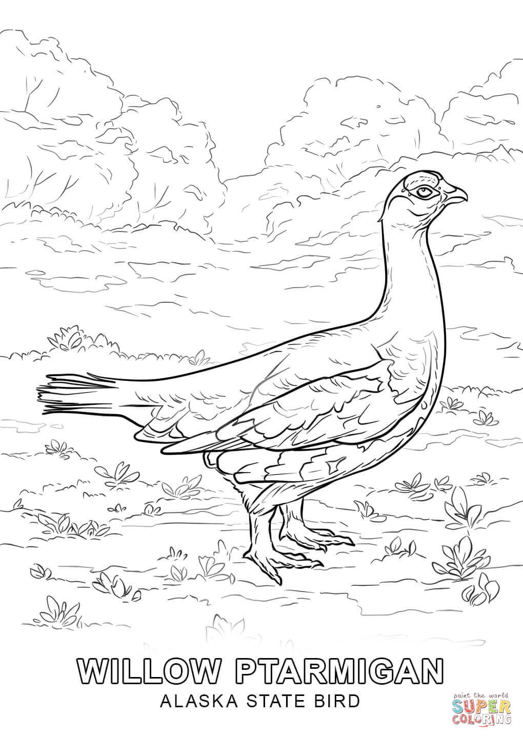 1020x1440 Sturdy Alaska State Flag Coloring Page Bird Free Printable Pages