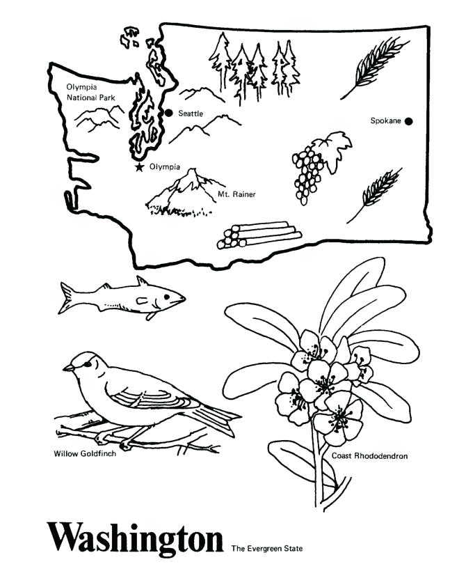 670x820 Washington State Coloring Pages State Outline Coloring Page
