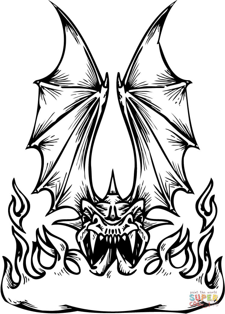 748x1042 Dragon Blowing Fire Drawing