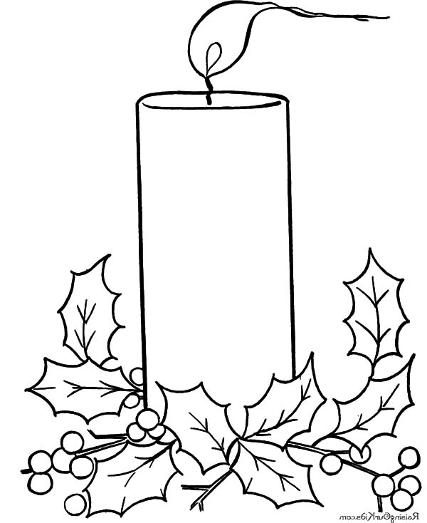 600x734 Christmas Candle Blow By The Wind Coloring Pages Best Place To Color