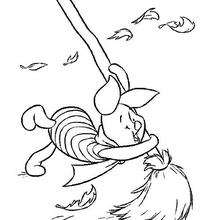 220x220 Piglet Is Caught In The Wind Coloring Pages
