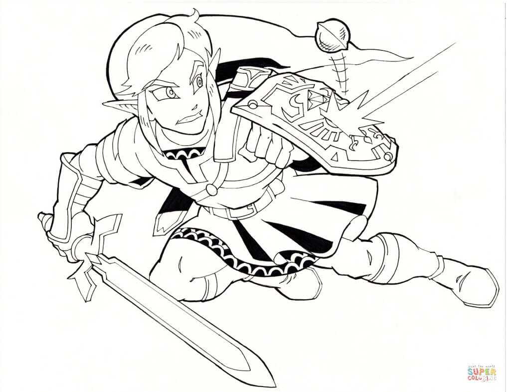 1017x786 Toon Link From Legend Of Zelda Wind Waker Coloring Page Free Toon
