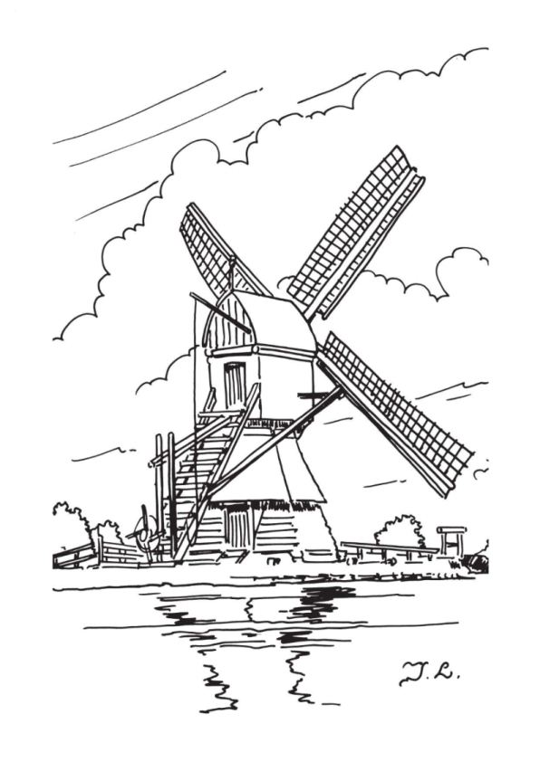 596x842 Kids N 18 Coloring Pages Of Windmills