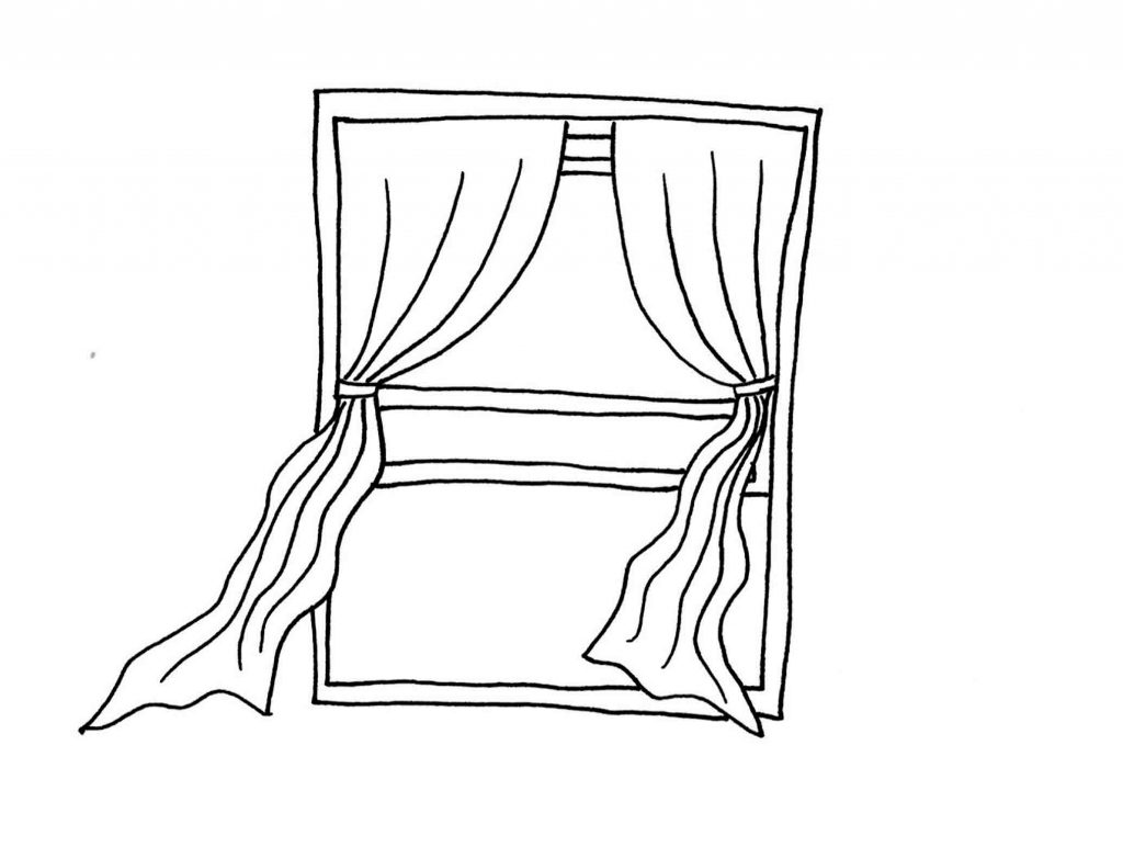 1024x772 Open Window Coloring Page