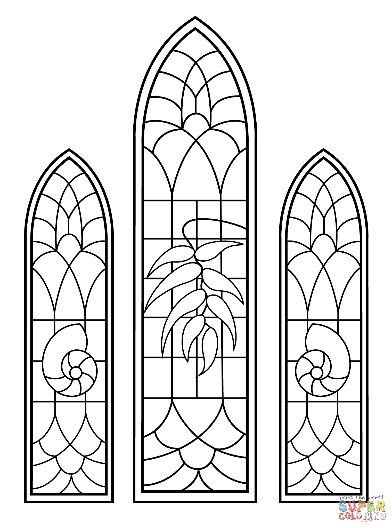 1520x2046 Stained Glass Window Coloring Pages Collection
