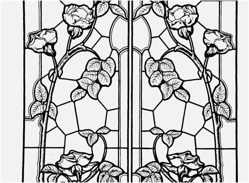827x609 Stained Glass Window Coloring Pages Picture Free Coloring Page