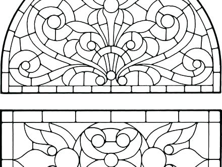 440x330 Church Stained Glass Window Coloring Pages Beauty And The Beast