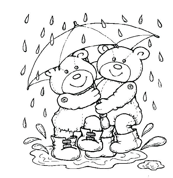 584x600 Rainy Day Coloring Page Rainy Day Coloring Page Coloring Trend