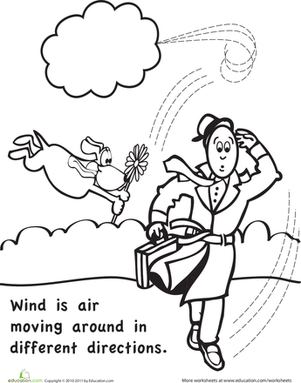 Windy Weather Coloring Pages