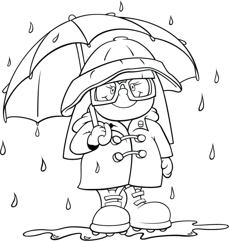 736x772 Weather Coloring Pages Rain Coloring Page Weather Coloring Pages