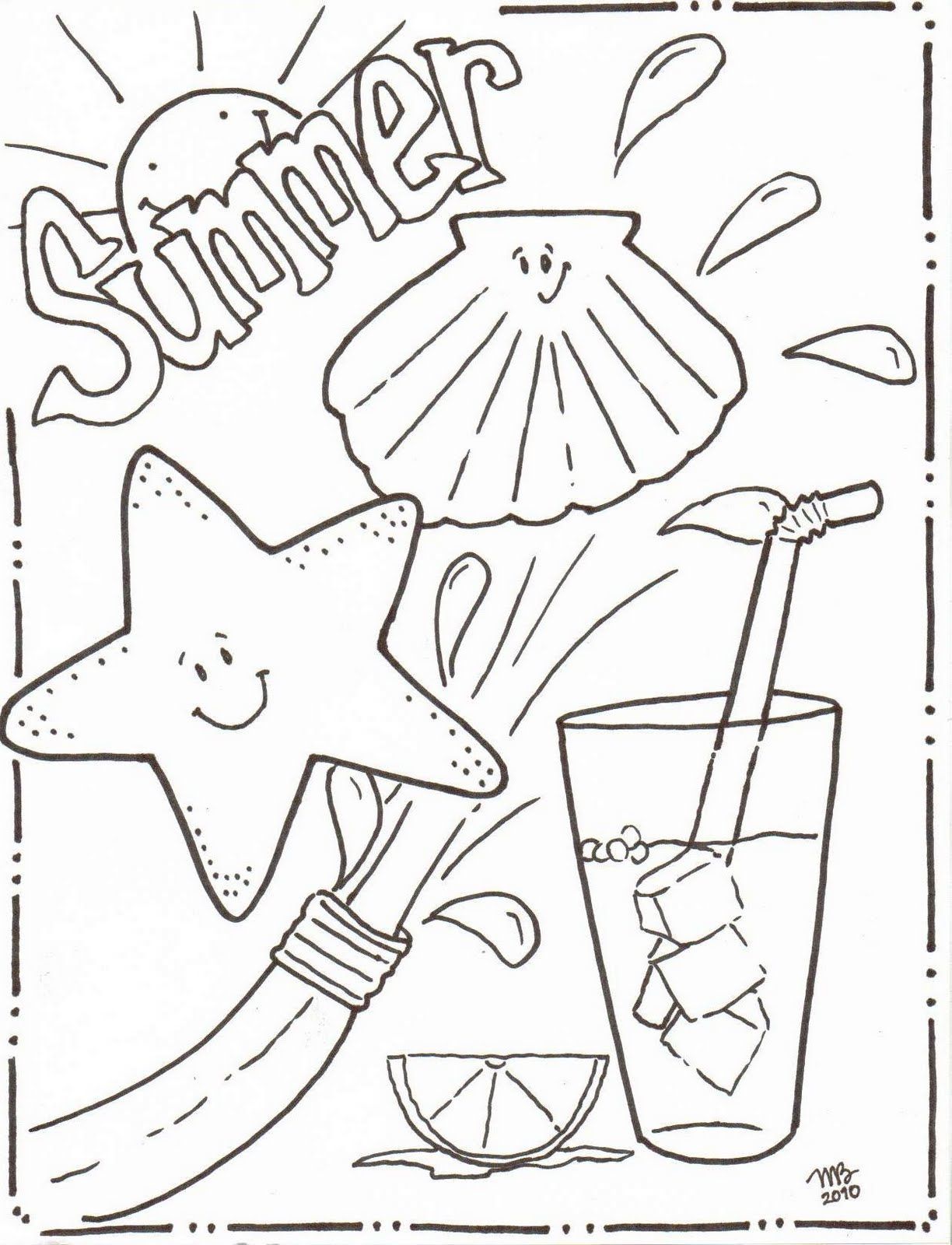 1224x1600 Michelle Kemper Brownlow Summer Coloring Pages