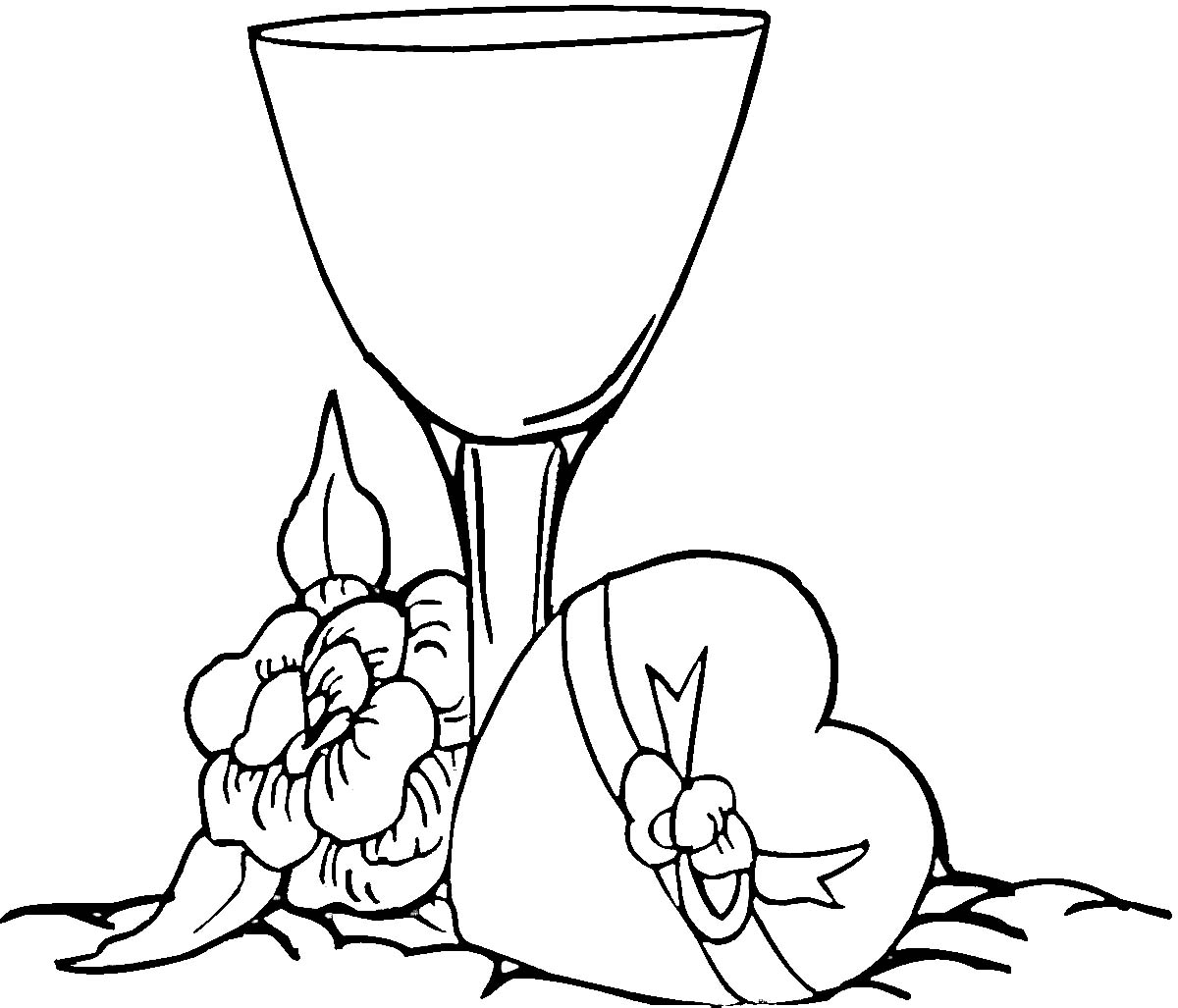 1200x1027 Wine Glass Coloring Page