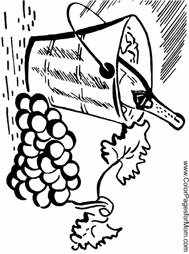 610x820 Wine Coloring Page 9 Coloring Quilts Adult