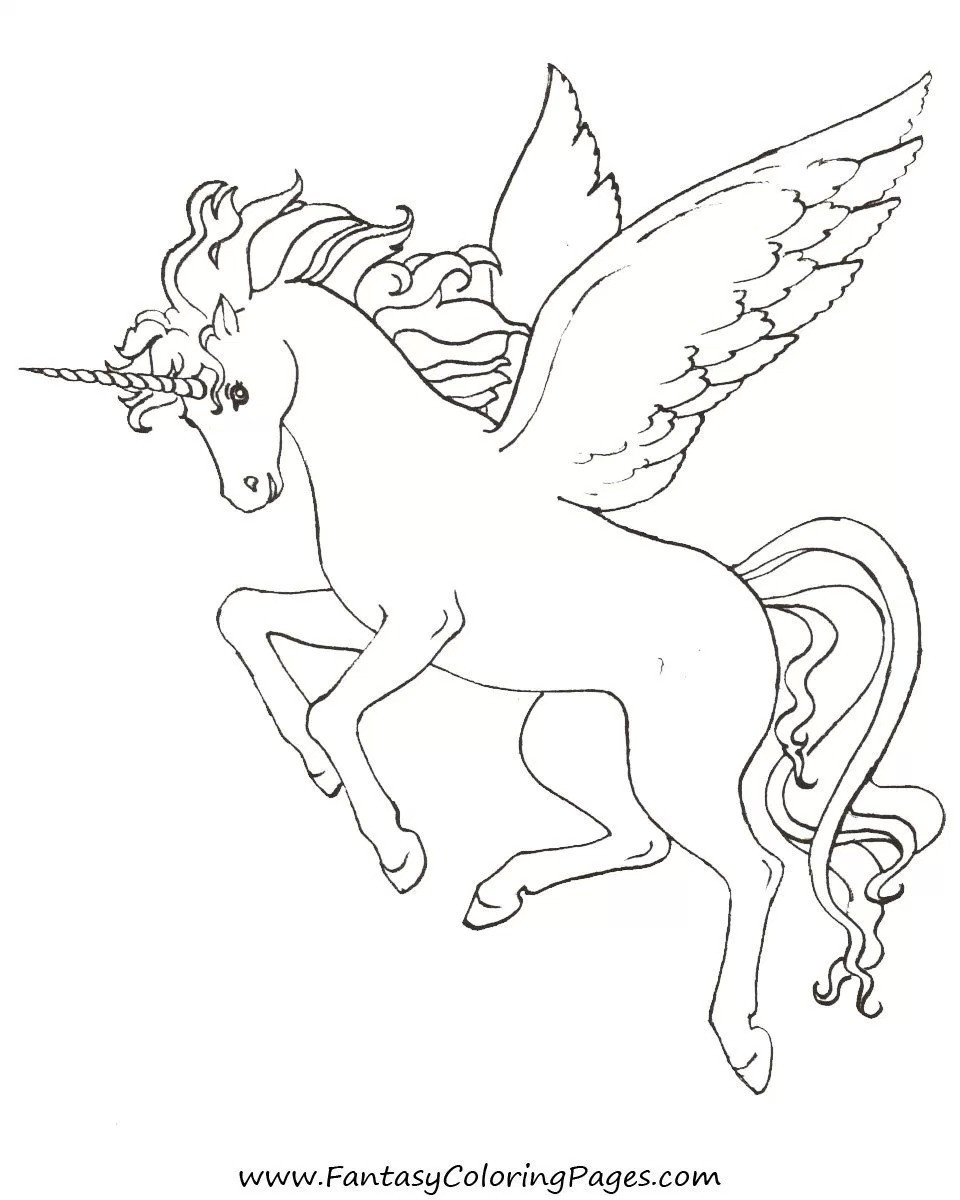 960x1200 Coloring Pages Animals Winged Unicorn Free In Stuning