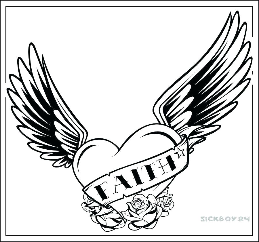 900x841 Hearts Wings Coloring Pages Free Coloring Pages Hearts