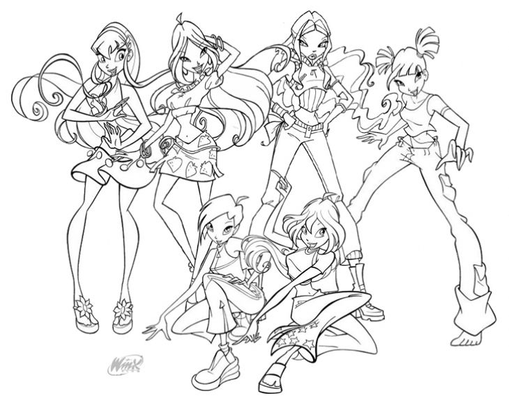 730x582 Winx Club Characters Coloring Page Girls Coloring Pages
