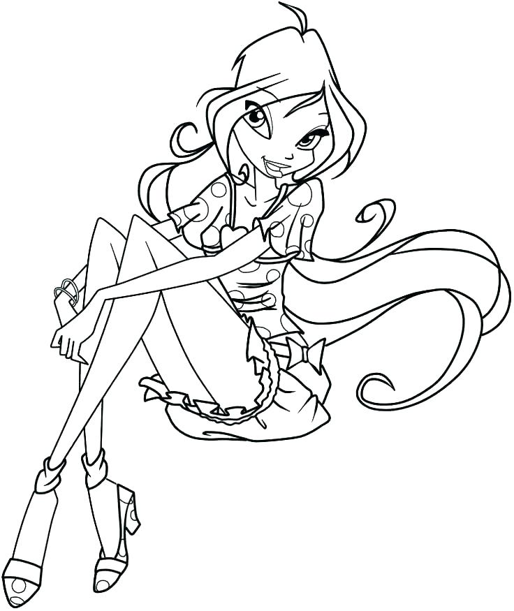736x875 Winx Club Coloring Pages Club Coloring Pages Club Coloring Page
