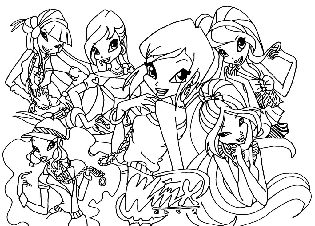 1024x736 The Winx Club Coloring Pages Winks Coloring Pages Winx Club