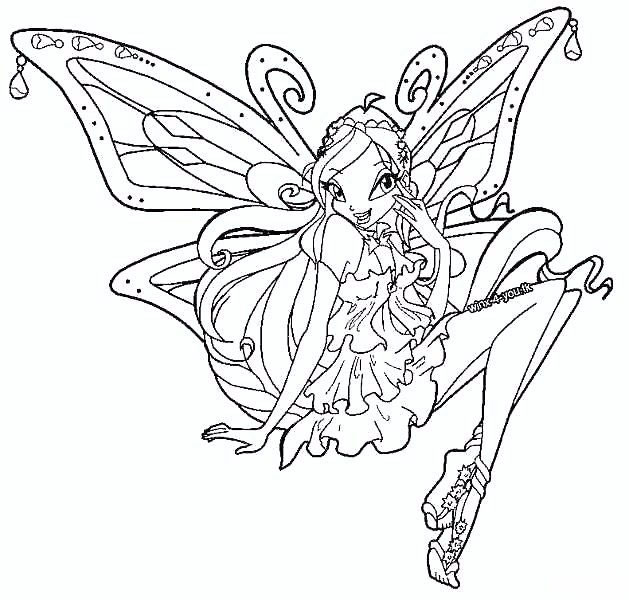 629x600 Kids Under 7 Winx Club Coloring Pages