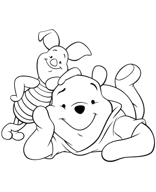 600x740 Pooh And Piglet Printable Coloring Book To Print Or Download For Free