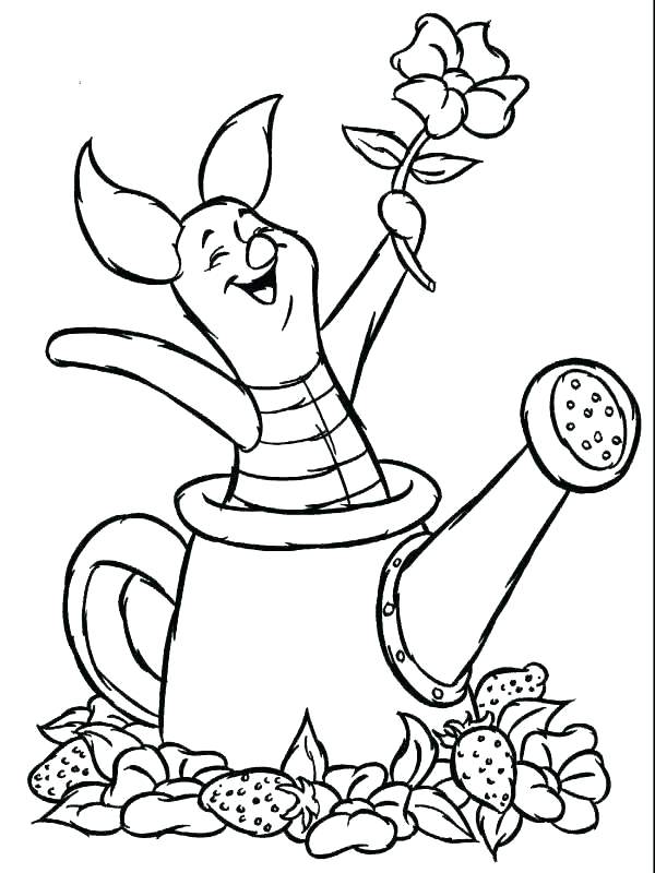 600x800 Piglet Coloring Page And Piglet Playing With A Toy Boat Coloring