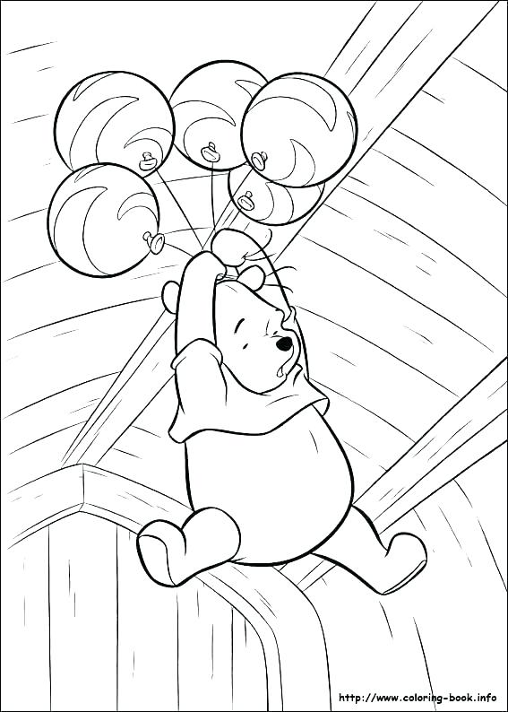 Winnie The Pooh Birthday Coloring Pages