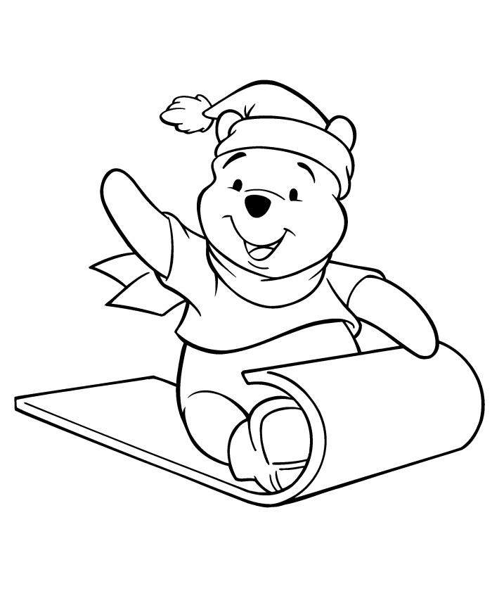 700x867 Pooh Bear Christmas Coloring Pages