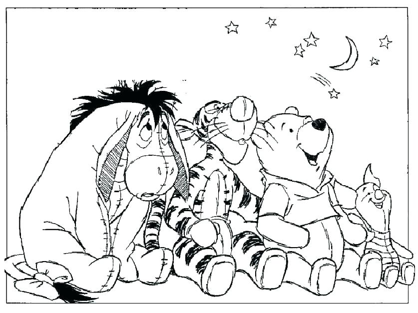 837x627 Free Printable Winnie Pooh Christmas Coloring Pages The Print