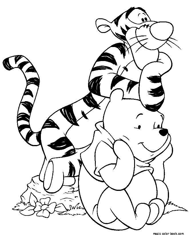 661x820 Winnie The Pooh Coloring Pages Free Tiger